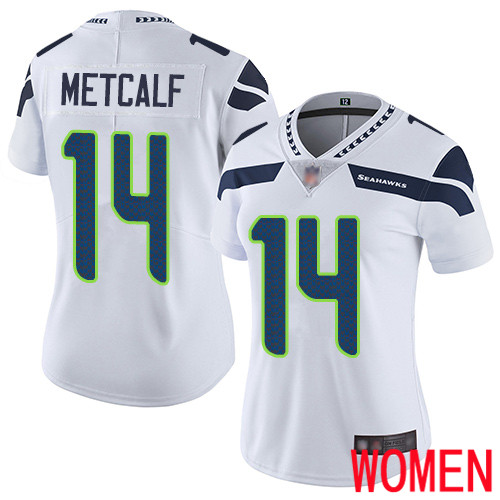 Seattle Seahawks Limited White Women D.K. Metcalf Road Jersey NFL Football #14 Vapor Untouchable->youth nfl jersey->Youth Jersey